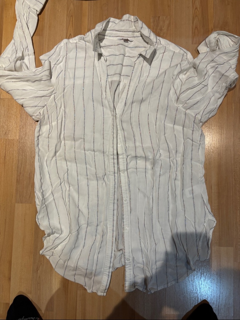 Candie’s Women’s Long Sleeve Button-Up Blouse – Size XL - Picture 8 of 9